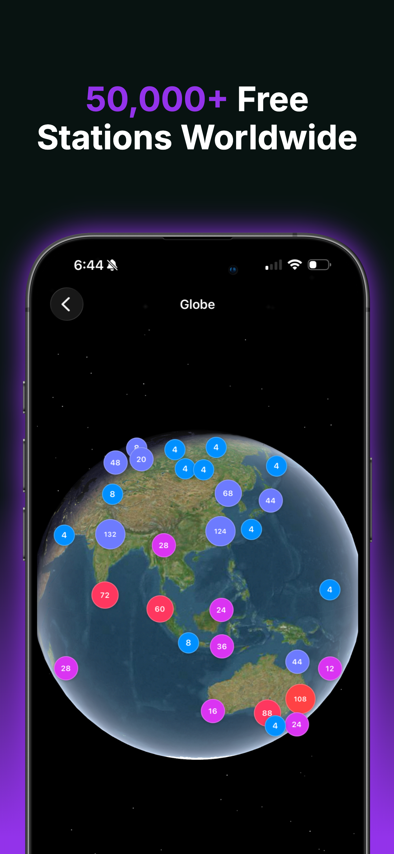 50,000+ Free Stations Worldwide